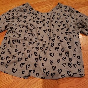 H&M Cropped Shirt with Scoop Neck in Front & Back